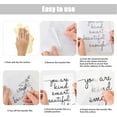 thumbnail image 3 of Affirmation Stickers You are Kind Smart Beautiful Enough, Mirror Wall Decor for Bathroom, Vinyl Peel and Stick Wall Decals for Home Decor Living Room Bedroom Girl Home Decoration (White), 3 of 7