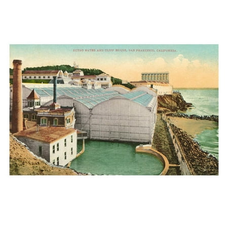 Sutro Baths, Cliff House, San Francisco, California Print Wall (Best Houses In California)