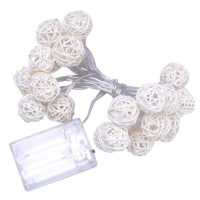 Luz De Ratán Alimentada Por Batería Sepak Takraw String Light Luz Blanca Cálida Luz Decorativa 10 Uds Luz Reutilizable Para Fiesta En Casa Dormitorio Advancent HA021905-00