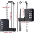 thumbnail image 2 of Cabinet Lock,Combination Padlock,U Shaped Padlock,Stainless Steel Gym Locker Lock Code Long Adjustable Shackle Lock for Outdoor, School, Gym, Sports lockers, Fences (Black), 2 of 7