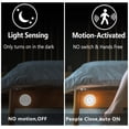 thumbnail image 5 of 3pcs LED Closet Lights, 6 LED Wireless Motion Sensor Light, Battery-Powered Auto on/off Night Light for Indoor Outdoor Hallway, Stair, Bedroom, Kitchen, LED Hockey Puck Light, White, 5 of 8