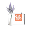 thumbnail image 1 of Año de mono animal China Zodiac Tarjeta de jarrón de lavanda artificial, 1 of 3