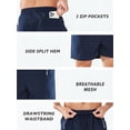 thumbnail image 5 of NORTHYARD Men's and Big Men's 5" Gym Shorts Athletic Running Basketball Workout Shorts with 3 Zipper Pockets Navy 3XL, 5 of 8