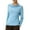 Sky Blue, variant on Modern Drape Collar Knitted Top For Women Long Sleeve Casual Pullover With Elegant Hanging Neckline Soft Everyday Sweater XXL Size Black