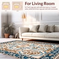 thumbnail image 2 of ODIKA 4'x6' Machine Washable Non-Slip Area Rug, Chic Contemporary Motif with Fluid Design High Traffic Rug, Beige, 292917, 2 of 7