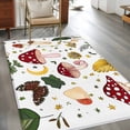 thumbnail image 3 of 3'x5' Area Rugs, Red Mushrooms Indoor Outdoor Area Rug for Living Room Bedroom, Vintage Botanical Art Washable Bathroom Rugs Kitchen Floor Carpet Mats Home Decor Aesthetic, 3 of 8