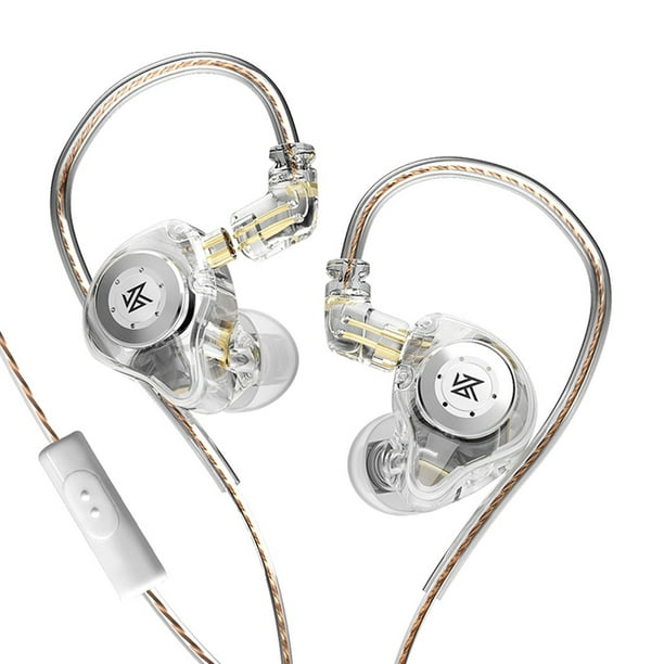 KZ EDX Pro in-Ear Stage Monitor Auriculares Dual Magnético Unidad Dinámica Shock Bass Con Cable Desmontable De 0,75 Mm Cómodo Alámbrico (Con Micrófono)