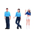 thumbnail image 3 of 3 Piezas Figuras de Personas Miniatura Resina Escala 1/64 Accesorio Realista para Escenario de Diorama Adecuado para Decoración de Mesa Modelismo Ferroviario Jardín de Hadas Conjunto de Azul, 3 of 9