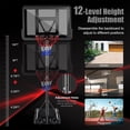 thumbnail image 3 of Portable Basketball Hoop Outdoor, 4.25FT-10FT Height Adjustable Basketball Goal, Shatterproof Backboard, Built-in Wheels, Basketball Stand, 3 of 7