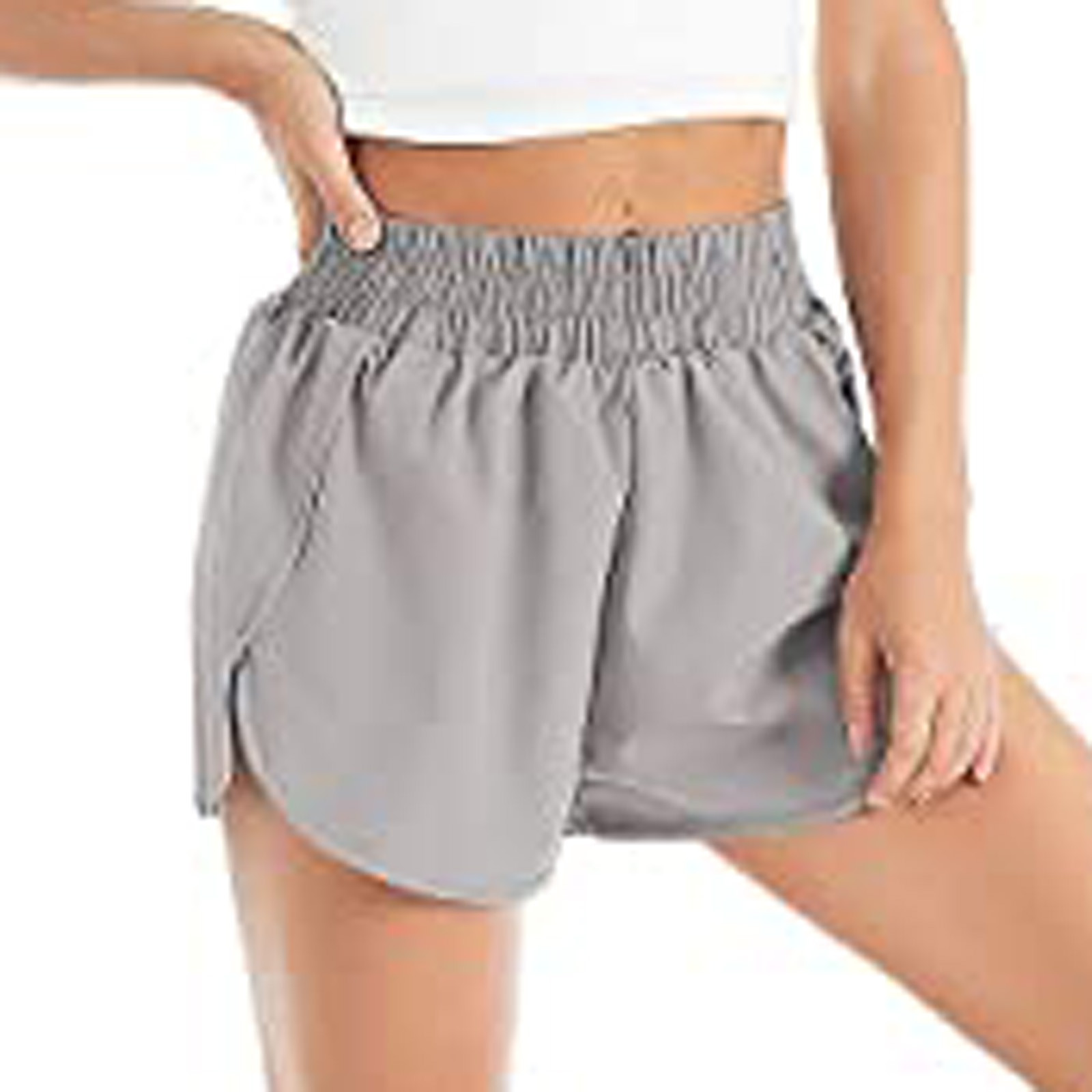 Joau Womens Athletic Shorts Elastic Waist Summer Casual Lightweight