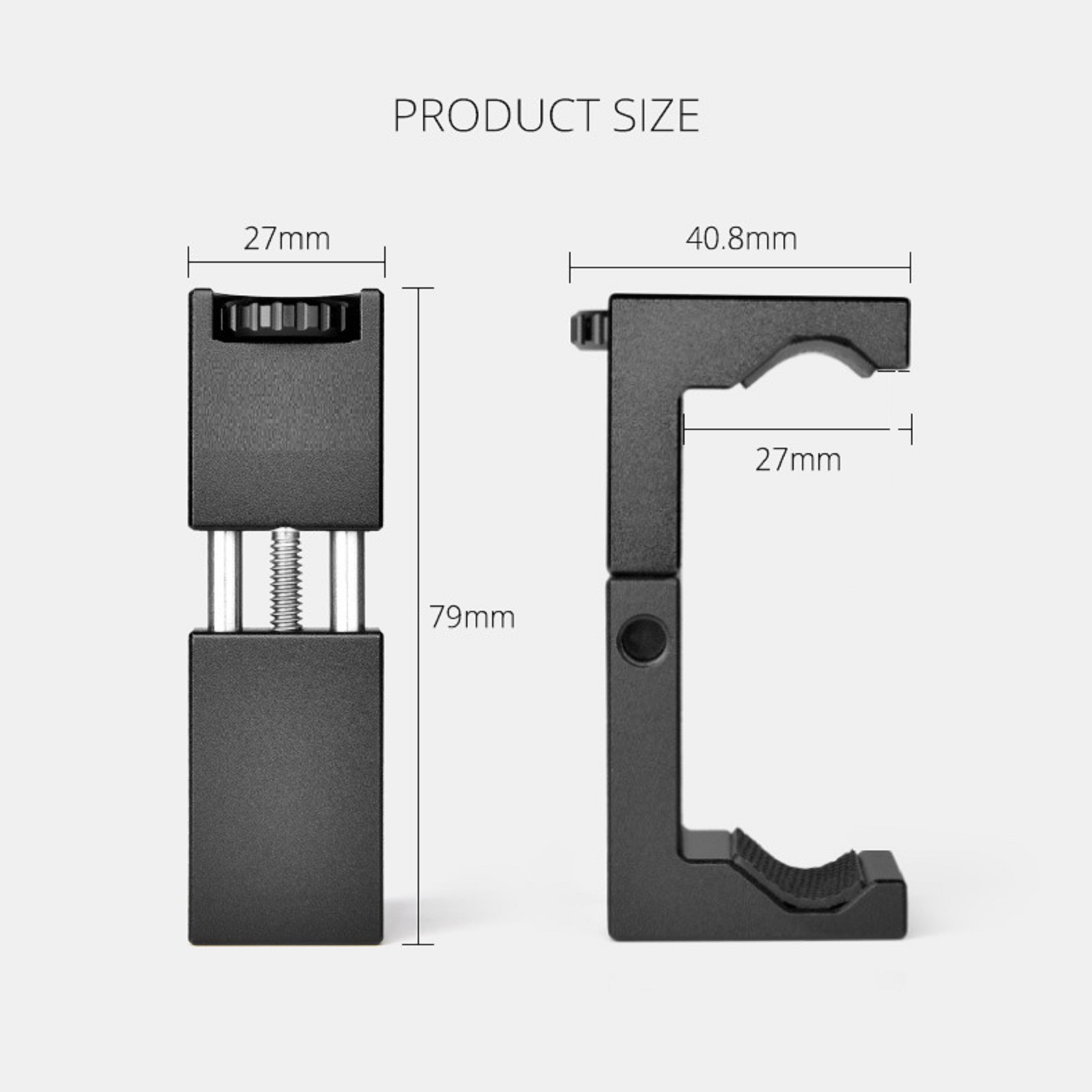 JIAHAOO Adjustable Smartphone Holder Tripod Mount with Cold Shoe Aluminum Alloy 2 48-3 27in Phones Secure Vlogging Mic LED Portable