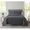 thumbnail image 5 of Clara Clark Quilt Sets, 4 Piece Lightweight Reversible Quilt Bedspread, Diamond Weave Coverlet Bedding Set, Twin Gray, 5 of 5