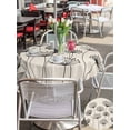 thumbnail image 5 of Outdoor Tablecloth with Umbrella Hole for Patio/Picnic/Party/Camping, Farmhouse Dandelion Waterproof Table Cloth Round Cover Washable, Spring Modern Country Flower Black Beige (Dia 60"), 5 of 8