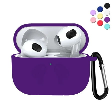 Silicone Case for Airpods 3rd Generation Case Cover (2021) with Keychain  Full Protective Shock-Absorbing Soft Silicone for Airpods 3 (Purple) price history on PriceWatchPro