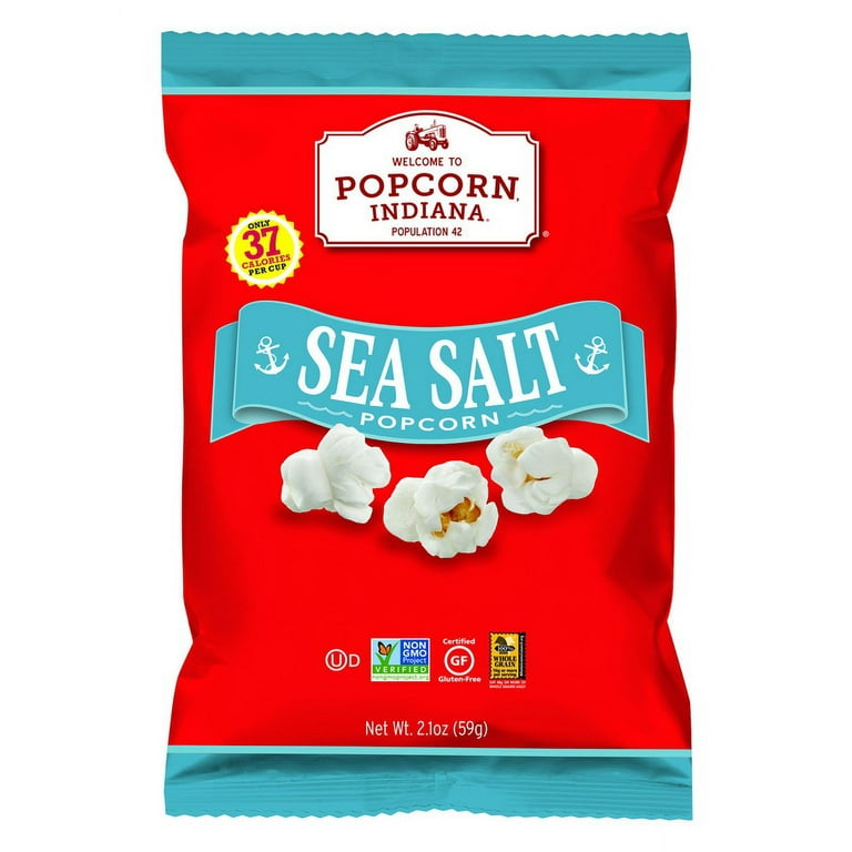 Price/Case)Popcorn Indiana Crispy And Savory Sea Salt, 2.1 Ounce, 6 per  case 