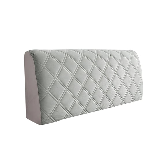 Bedroom Headboard Bed Soft Stretch Velvet Slipcover Quilted Padded Headboard Protector,47x26x10 inch