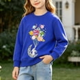 thumbnail image 3 of Mitankcoo Girls Embroidered Sweatshirt Long Sleeve Crew Neck Pullover for Casual Comfort Tops 1-7Y, 3 of 8
