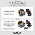 thumbnail image 2 of KOHLER TS14422-4-SN Purist(R) Rite-Temp(R) Vanne de Douche avec Levier Poignée et Pommeau de Douche 2.5 GPM, 2 of 2
