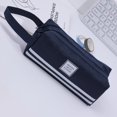 thumbnail image 1 of Bolsa de papelería portátil Bolsa de lápices de doble capa de tela Oxford con doble tirador Bolsa de lápices con cremallera portátil para estudiantes de primaria y secundaria de gran capacidad, 1 of 6