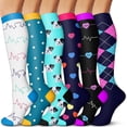 thumbnail image 1 of 3/6 Paires de Bas de Compression pour Femmes et Hommes 15-20 mmHg - Meilleur Soutien pour Infirmières, Course, Randonnée, Récupération et Bas de Vol, 1 of 7