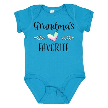 

Inktastic Grandmas Favorite- Heart Grandchild Gift Baby Boy or Baby Girl Bodysuit