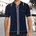 thumbnail image 2 of Sngxgn Men's Short Sleeve Regular Fit Soft Polo Shirt(Navy,L), 2 of 6