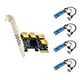 thumbnail image 2 of Cateissary 10 Uds. Riser USB 3,0 PCI-E 1x a 16x adaptador de tarjeta elevadora PCIE 1 a 4 ranura PCIe puerto tarjeta multiplicadora para Cables de computadora, 2 of 6