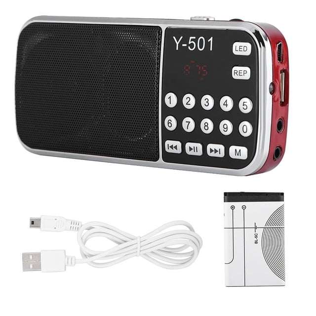 Radio Fm Estéreo De 78-108 Mhz Radio De Tarjeta Tf Digital Con Cancelación De Ruido De Alta Sensibilidad - Rojo Kearding EL006694-00