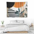 thumbnail image 3 of Nawypu  Abstract Mid Century Modern Tapestry Boho Geometric Leaf Plant Tapestry Aeshtetic Minimalist Tapestry Boho Sun Tapestry for Bedroom Cool Tapestry for Living Room Home Decor, 3 of 7