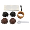 thumbnail image 1 of Kit de recarga de cápsulas de café con 4 piezas de taza de cápsulas 100 piezas de cepillo de película de aluminio Cuchara Soporte de cápsulas Kit de sellos de café de papel de aluminio para hacer, 1 of 10