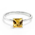 thumbnail image 2 of Gem Stone King Honey Topaz 10K White Gold Solitaire Engagement Ring Set, 2 of 4