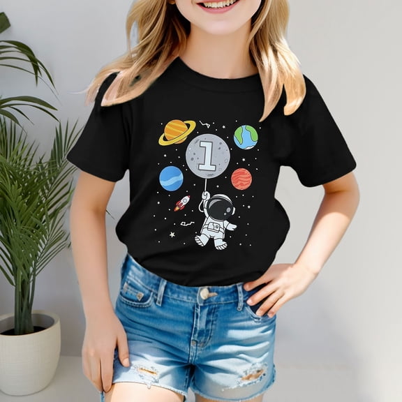 Girls Summer Tops Size 8 Crewneck Short Sleeve T Shirt Top Kids Baggy Back To Shirt Graduation Casual Summer Tops