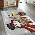thumbnail image 2 of Area Rugs for Living Room 4x6 Ft, Grey Christmas Non Slip Area Rugs for Kitchen Bedroom Entryway, Snowman Gifts Xmas Snowflake Winter Washable Carpet Runner Rug Floor Mats for Bedroom Home Decor, 2 of 9