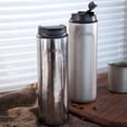 thumbnail image 6 of NFTIGB 16 oz / 480 ml Double-Wall Pure Titanium French Press Coffee Maker Portable Camping Tea Pot Insulated Cup with Ice Flower Pattern for Outdoor Travel Backpacking Home Use, 6 of 8