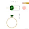 thumbnail image 5 of ANGARA Lab Grown 1.25 Ct Cushion Emerald Ring with Lab Diamond Accents for Women in 14K Yellow Gold (Size-8x6mm) | May Birthstone, Anniversary, Jewelry Gift for Women | Lab-Grown Emerald Ring, 5 of 8