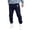 Navy, variant on Men's Cross Print Joggers, Slim Fit Tapered Cuff Sweatpants with Elastic Drawstring Waist, Casual Athletic Lounge Pants for Gym, Running, and Workout Black L