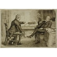 thumbnail image 2 of Charles Samuel Keene 18x14 Gold Ornate Wood Frame and Double Matted Museum Art Print Titled - Solicitor and Client (1870-91), 2 of 4