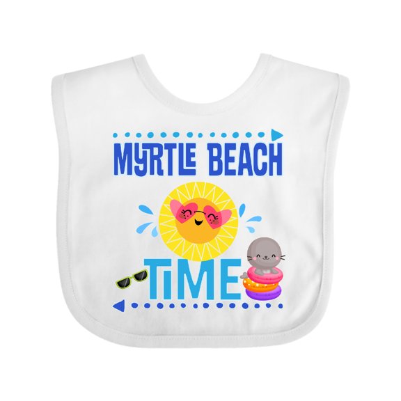 Inktastic Myrtle Beach Vacation Time Girls Baby Bib