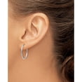 thumbnail image 3 of 10K White Gold 1.5Mm Polished Endless Hoop Earrings (Width 23) (Length 22.5) - Jbsp, 3 of 5