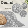 thumbnail image 3 of Grey Palm Tree Throw Pillow Cover 20 x 36 Inch Decorative Pillow Cover Summer Botanical Tropical Tree Lumbar Pillowcase Seasonal Rectangle Cushion Case for Couch Sofa Bed Living Room, 3 of 9