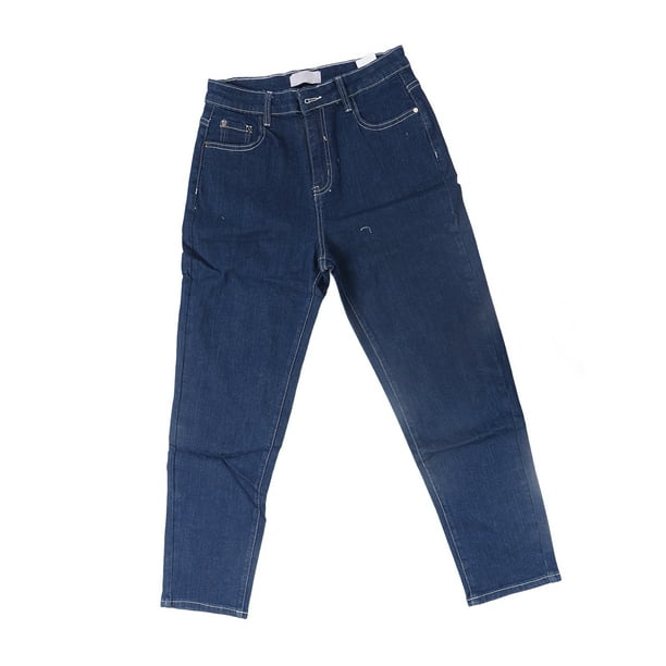 Pantalones De Cintura Alta, Pantalones Hasta El Tobillo Para Mujer, Algodón, Informales, Cómodos, Elásticos, Color Liso, Pierna Recta Para Ir De Compras Para Mujer