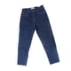 thumbnail image 2 of Pantalones de mujer hasta el tobillo de algodón elástico, pierna recta, cómodos, tiro alto, con bolsillos laterales, azul oscuro 29, 2 of 15