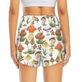 thumbnail image 4 of Vsdgher Mushrooms Print Women's Running Double Layer Shorts High Waisted with Pockets Elastic Yoga Workout Athletic Gym Sports, 4 of 8