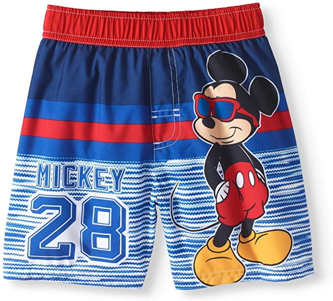 Disney Mickey Mouse Original Boys Swimming Shorts Trunks Swimwear 2-8 Years Turquoise 