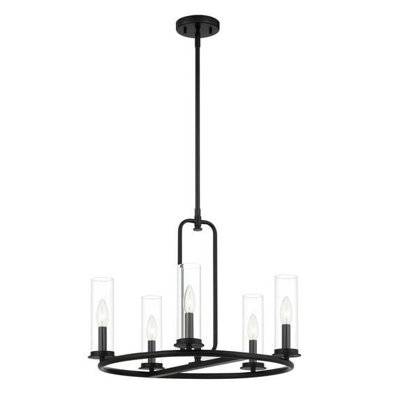 Designers Fountain Hudson Heights 5 Light Matte Black Chandelier, D268C-5CH-MB