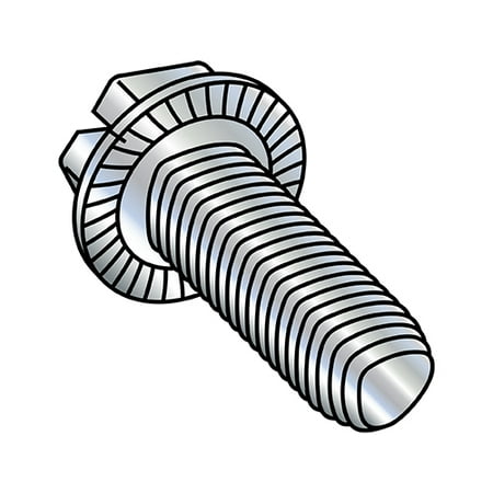 

10-32X5/8 Slotted Ind Hex Washer Serrated Thread Rolling Screws Thread Roll Fully Thread Zinc Wax (Pack Qty 7 000) BC-1110RSWS