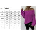 thumbnail image 3 of Pulls Femmes Robe Oversize Manches Longues Sexy hors Épaule Couleur Bloc Pull Pull Tops, 3 of 6