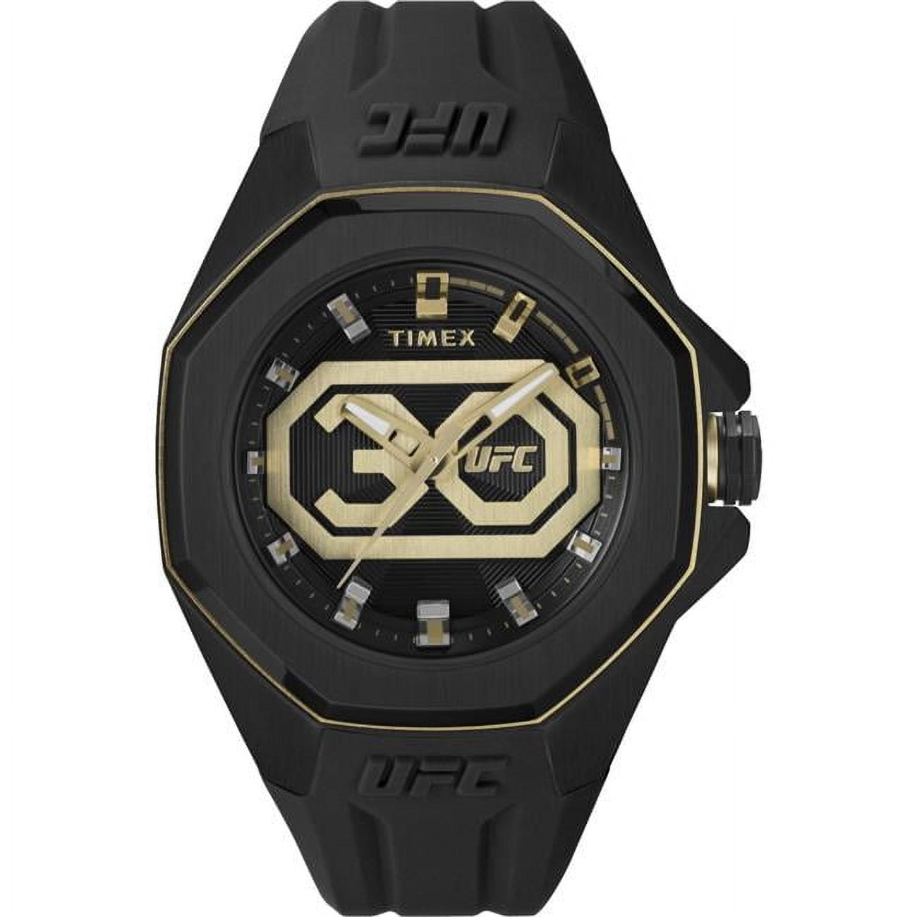 Timex UFC Men's Colossus 45mm Watch - Black Strap Black Dial