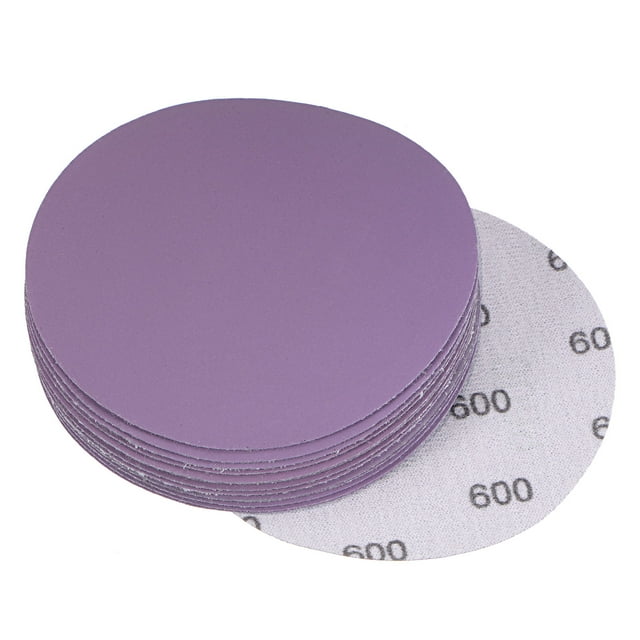 Unique Bargains 15 Pack 4-Inch Purple Sanding Discs 600 Grits Hook & Loop Professional Aluminum Oxide Sandpaper