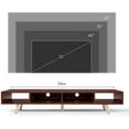 RichYa Modern TV Stand Table for TV up to 65" Walnut Brown